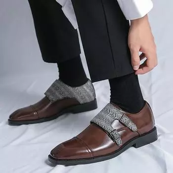 Британские мужские свадебные туфли повседневные кожаные деловые туфли больших размеров 38-48 роскошные деловые туфли для офиса лоферы 38 чёрный