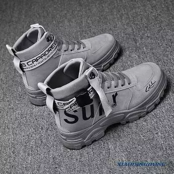 Британские парусиновые туфли Martin Boots Men Autumn New Personality Fashion Casual Boots High-Top Tooling Winter Shoes Tide Boots 41
