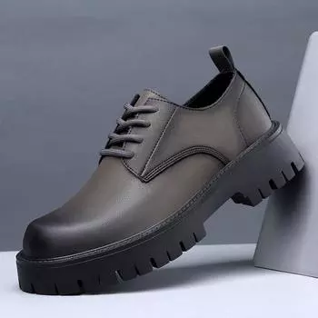 Британские винтажные мужские кожаные туфли на шнуровке, ботильоны на осень-зиму, рабочие мотоциклетные ботинки, деловая мужская обувь 38