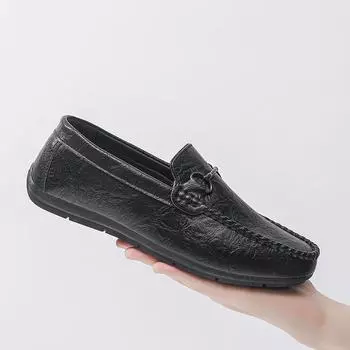 Британские высококачественные дышащие мужские туфли с одной ногой, мокасины Doudou, удобные для вождения, низкие летние туфли на плоской подошве Wenzhou 39