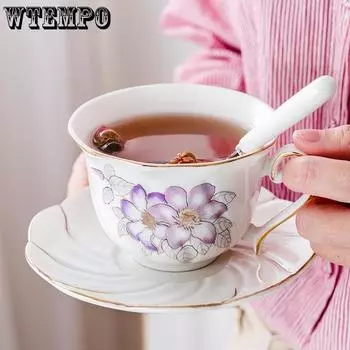 Британский костяной фарфор, кофейная чашка, набор блюдцев, английская чашка, стакан для послеобеденного чая с молоком