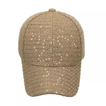 Британский небольшой ароматный стиль блестками бейсболка женская осень и зима ретро интернет знаменитости мода на открытом воздухе дорожная шляпа хаки