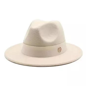 Британский ретро широкополый белый шерстяной цилиндр шляпа модная универсальная повседневная джазовая шляпа детская универсальная M56-58cm темно-зеленого
