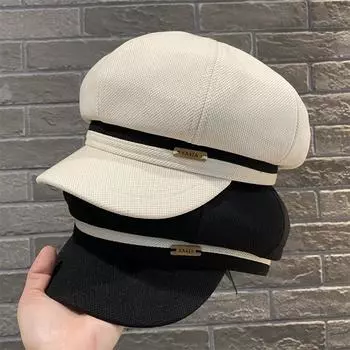 Британский ретро-темперамент показывает лицо маленькая восьмиугольная шляпа женская весна и осень на открытом воздухе путешествия простой и универсальный берет прилив M56-58cm