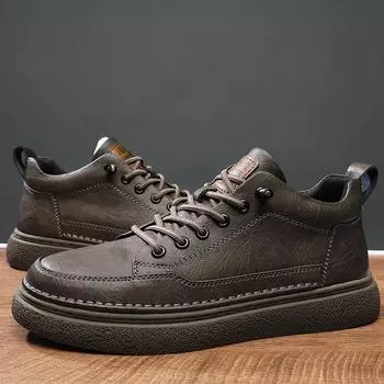 Британский стиль 2024 года, новые роскошные дизайнерские туфли-оксфорды, уличные нескользящие кроссовки для бега, повседневная спортивная обувь, размер 38-44, удобная обувь для ходьбы 38 чёрный