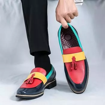 Британский стиль модные свадебные туфли для мужчин с острым носком кожаные туфли размер 38-48 роскошные мужские туфли Zapatos De Vestir Hombre 38