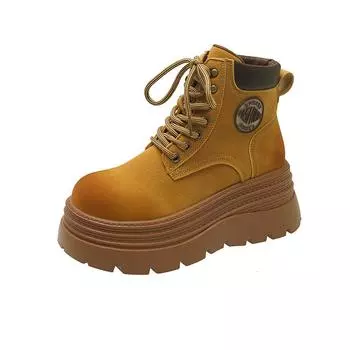 Британский стиль осень и зима женские теплые легкие для активного отдыха пешие прогулки альпинизм нескользящие спортивные повседневные не устающие ноги ботинки Мартин 35