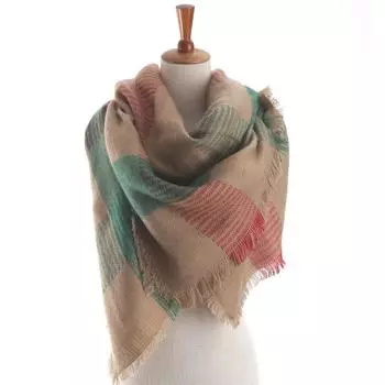Британский стиль осенне-зимняя мода женский клетчатый шарф, шаль, шарф двойного назначения 150*140cm разноцветный