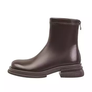 Британский стиль роскошные кожаные рыцарские сапоги женские новые модные мягкие подошвы повседневные осенне-зимние женские ботильоны обувь 35