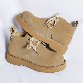Британский стиль зимние новые ботильоны мужские брендовые винтажные замшевые кожаные ботинки пустыни повседневная теплая защитная обувь походная обувь для активного отдыха 38