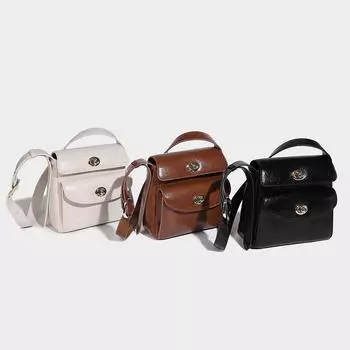 Британский тренд мода иностранный стиль одно плечо косой пролет маленькая ниша простой досуг поездки на работу универсальная сумка коричневый