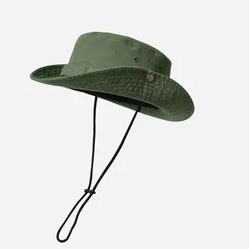 British Breathable Cotton Jean Fisherman Hat Sun Hat Summer Outdoor Hiking Sun Protection Hat Children All-Matching Sun Hat 9224 Army Green