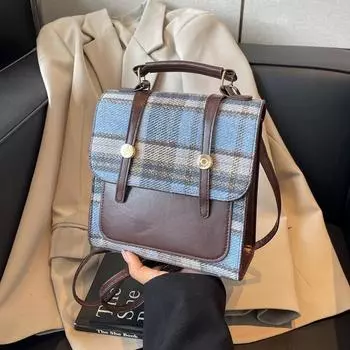 British casual backpack bag women s 2025 fashion handbag student versatile travel backpack чёрный