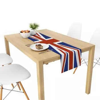 British Flag Table Runner Uk British Flag Rectangular Party Table Runner Home Decor Digital Printing Reusable Washable cloth