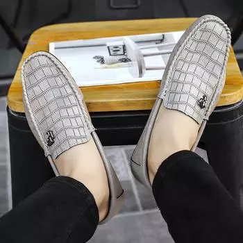 British Loafers Autumn New Allmatch Men Shoes Male Casual Leather Shoes Soft Sole Breathable Social Shoes Zapatos Para Hombres 39 чёрный