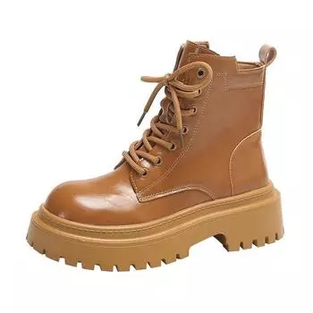 British Martin boots women s 2025 autumn and winter new velvet thick-soled heightening explosion versatile niche retro boots 35