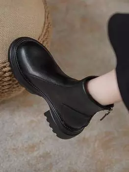 British Martin boots women s autumn and winter 2025 new small inner height increase thin boots thick sole explosion white short boots 35