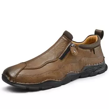 British Men s Trendy Shoes Office Business Casual Shoes Wear-resistant Non Slip Men s Oxford Shoes Versatile Khaki Color 38 чёрный