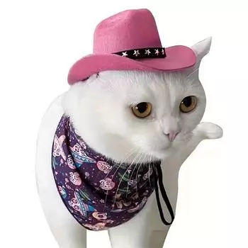 British Pet Dog Hat Star Cowboy Hat Pet Supplies Adjustable Dog Costume Top Hat Headwear Pet Hat Dogs Caps Pet Sun Hats For Cats чёрный