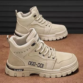 British style high-top Martin boots men s locomotive tooling shoes autumn and winter 2024 men s shoes platform heightening shoes men s 39