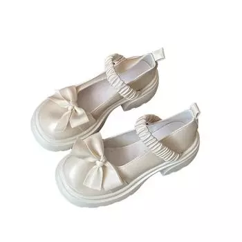 British style loafers small leather shoes 2025 spring new thick-soled muffin sole thick heel single shoes women s one-pedal loafers 35