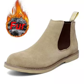 British Style Vintage Handmade Men Shoes High-grade Chelsea Boots Men s Genuine Suede Leather Designer Martin Boots Ankle Boots 37