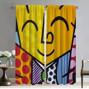 Britto Blackout Curtains for Camera Curtains Child Room Living Room Curtain Partition Shades Tulle for Bedroom Kitchen Elegant W50xH70cmx2pcs-CL