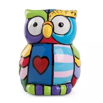 Britto [R6870] - Разноцветная керамическая фигурка Сова (Бритто) - 5x7см