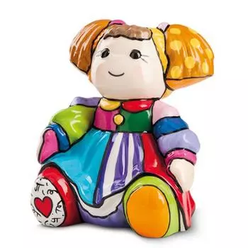 Britto [R6875] - Разноцветная керамическая фигурка Кукла (Бритто) - 12x9см