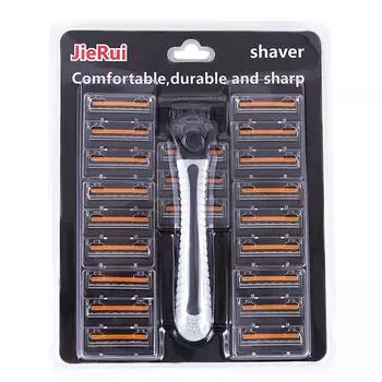 Бритва абсолютно нового дизайна мужская бритва для бритья двухслойная бритва многоразовая бритва импортное лезвие многофункциональный инструмент сменная головка зелёный