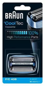 Бритва Braun Cool Tec интегрированная кассета с сетчатым лезвием [оригинальный продукт] лезвие/внутреннее F/C40B F/C40B чёрный
