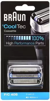 Бритва Braun Cool Tec интегрированная кассета с сетчатым лезвием [оригинальный продукт] лезвие/внутреннее F/C40S F/C40S серебряный