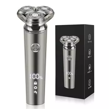 бритва бритье [2024 Новая модель] электробритва электробритва IPX6 водонепроницаемый Влажное и сухое использование USB перезаряжаемый светодиодный дисплей дисплей легкий