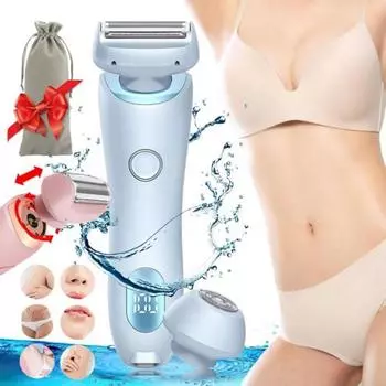 Бритва CloudGlide Pro Modira Women s Gleam 3.0 Beauty Rebloom Silky Glide для удаления волос, синяя
