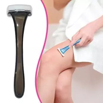 Бритва для бикини, женский маленький триммер для бикини, лезвие из нержавеющей стали, интимная бритва для ухода за телом, косметический инструмент для тела, дорожные аксессуары чёрный