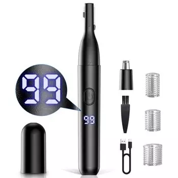 Бритва для бровей для мужчин, новая 1 шт. Уровень заряда батареи для бровей, ЖК-дисплей, волосы в носу, брови, лицо, электрическая, высокоскоростная, регулируемая острота для бровей, бритва для