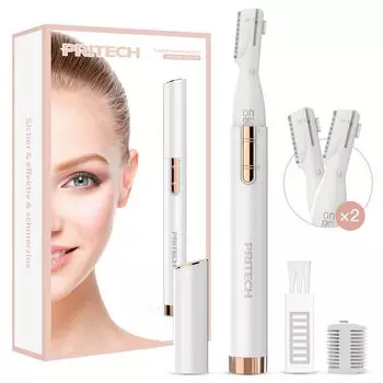 Бритва для бровей Face Down со сменной электрической бритвой для бровей Eyebrow Hair Angle Battery Low White Shaver, Shaver, Blades, Cutter, Unisex, Cutter,
