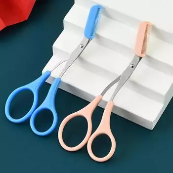 Бритва для бровей, обтекаемый дизайн, острая головка, многоцелевая ручная бритва для бровей, ножницы для дермапланирования для жены розовый