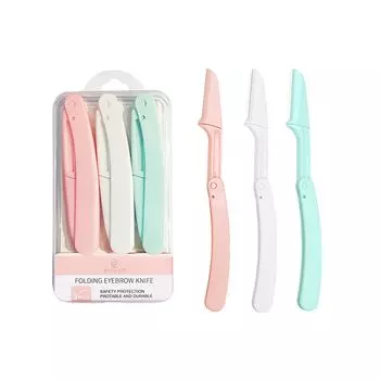 Бритва для бровей Panasonic с защитой для небольших участков из нержавеющей стали, набор из 3 шт., разноцветная для женщин