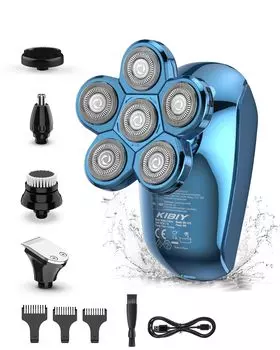 Бритва для кожи головы Бритва для кожи головы Kibiy 5D Плавающая головка Бритва Электробритва Электробритва Роторная электробритва для мужчин