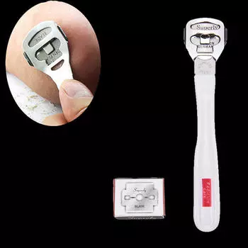 Бритва для кожи, кусачки для кутикулы, педикюрная пилка для удаления мозолей на ногах, 10 лезвий,