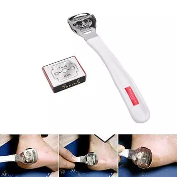 Бритва для кожи, кусачки для кутикулы, педикюрная пилка для удаления мозолей на ногах, 10 лезвий,