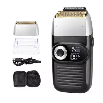 Бритва для лысой головы Парикмахерская машинка для стрижки электрическая бритва для мужчин Сеточная бритва Беспроводной светодиодный дисплей