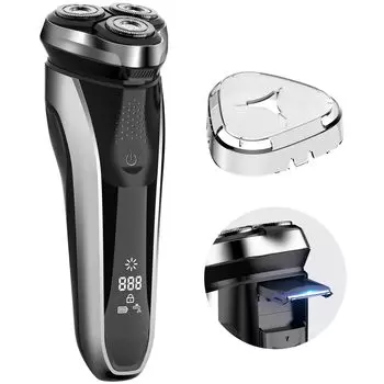 Бритва для мужчин Новая японская бритва Электробритва 3 лезвия Роторная Автоматическая Полировка для мужчин IPX7 Полностью моющаяся Бритье в ванной Электрический Закрыть