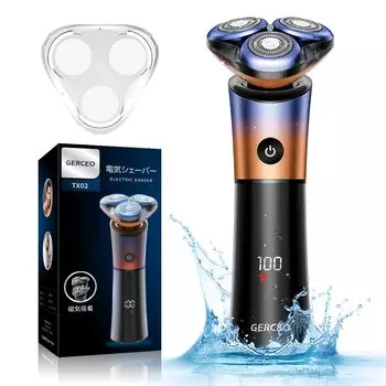 Бритва для мужчин, специальные мощные лезвия, электрическая магнитная съемная электробритва для близкого бритья, скорость вращения 3D, датчик плотности бороды, электрический