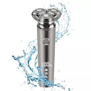 бритва для мужского бритья Ультратонкая функция блокировки электрическая 3 лезвия легкое бритье Совместимо с ванной для бритья Влажное и сухое использование Водонепроницаемость IPX6