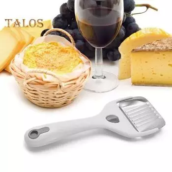 Бритва для сыра, эргономичный дизайн, лезвие из нержавеющей стали, прочная ручная ручная маслорезка, резак для нарезки картофеля, кухонный гаджет белый