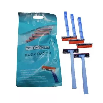 Бритва для тела ACTIVPRO Body Combed to Prevent Бритва для тела с расческой для предотвращения тела Мягкая на чувствительной коже Одноразовая бритва из нержавеющей стали, порезы,
