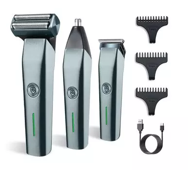 Бритва для тела, электробритва, машинка для стрижки волос в носу, триммер для бороды, бритва, многофункциональный набор для подмышек, перезаряжаемый через USB, светодиодный индикатор для обоих
