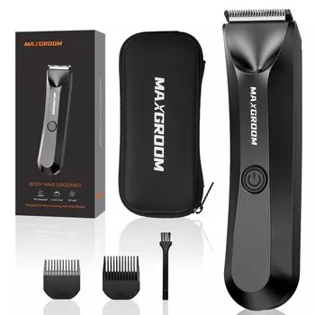бритва для тела удаление волос x и керамический корпус VIO IPX7 как сухая, так и ванна с волосами на теле для всего волос Линия Только для мужчин MAXGROOM Мужская [Нежелательная